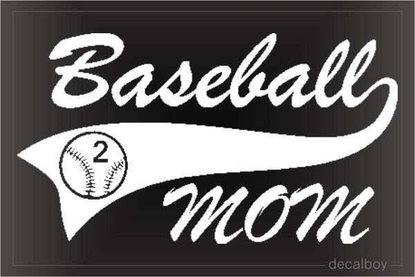 Baseball Mom 2 Window Decal