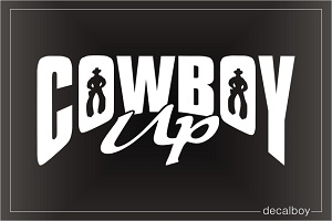 Custom Vinyl Decal – Western Cowboy / Cowgirl Up – 2 For 1! Car Window Windshield Sticker By Noizy Graphics