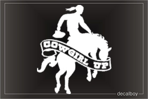 Cowgirl Up Car Window Decal