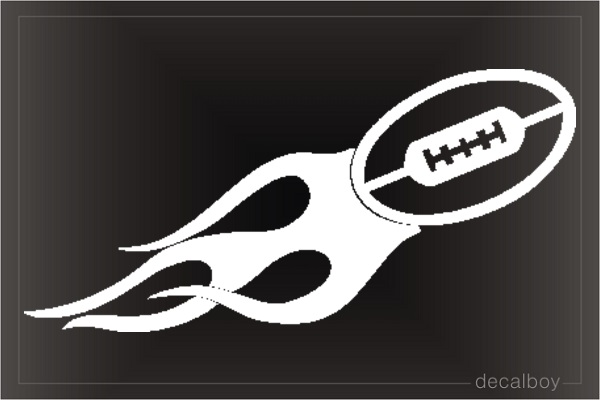 Football Flames Decal