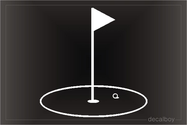 Golf Flag Decal