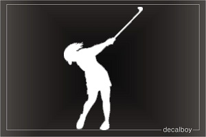 Golfing Grasscutter Window Decal
