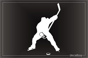 Hockey Slap Shot Window Decal