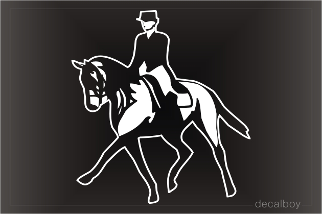Traditional Horse Rider Car Window Decal