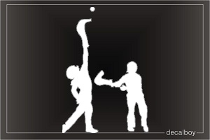 Lacrosse Players Window Decal