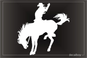 Rodeo Cowboy Horse Car Window Decal