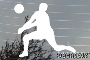 Volleyball Player Male Window Decal