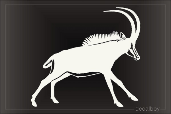 Gemsbok Gemsbuck Antelope Animal Car Bumper Window Vinyl Sticker Decal 5"X4"