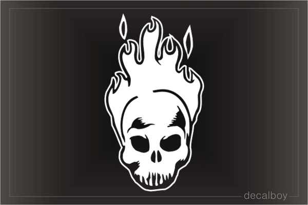 Skull Flaming Decal