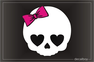 Skull Bow Decal