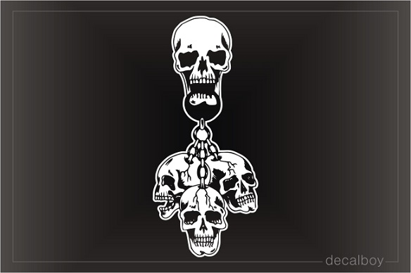 Skulls Hanging Decal