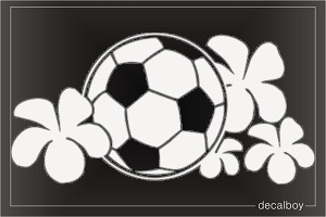 Soccerball Flowers Decal