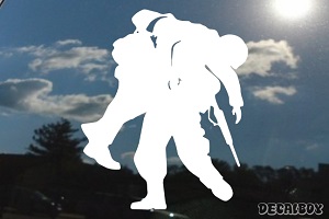 Soldier Carrying Wounded Comrade Decal