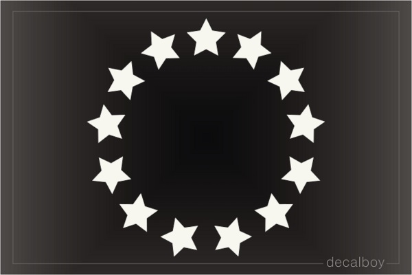 Stars In Circle Decal