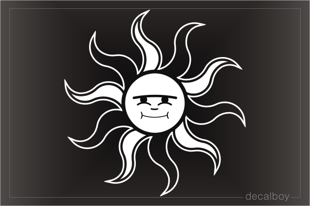 Sun Happy Decal