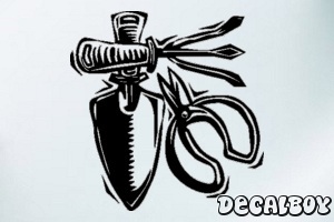 Garden Tools Cleaning Decal