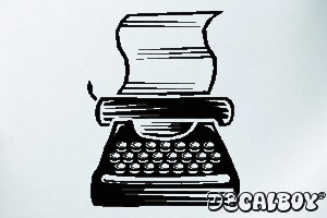 Type Writer Car Decal