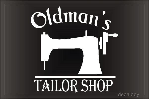 Tailor Shop Logo Decal