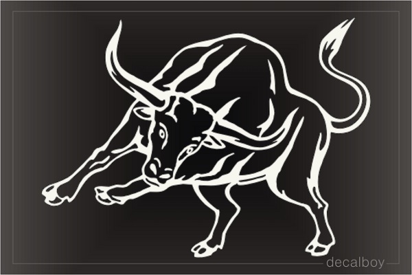 Texas Longhorn Bull Decal