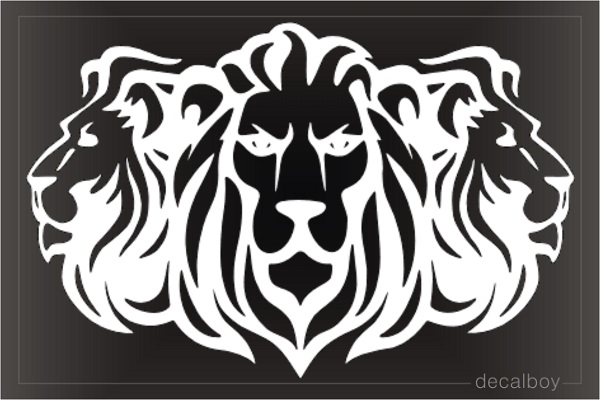 Three Headed Lion Decal