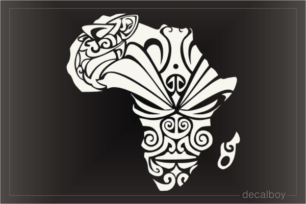 Tribal Africa Map Decal