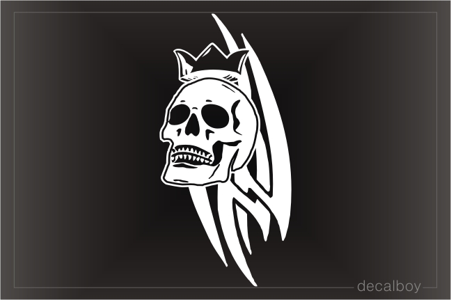 Tribal Skull Crown Tattoo Decal