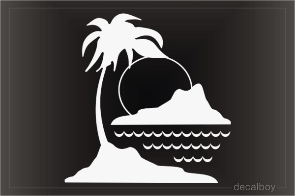 Tropical Sunset Decal