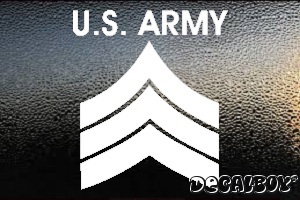 US Army Rank Car Decal