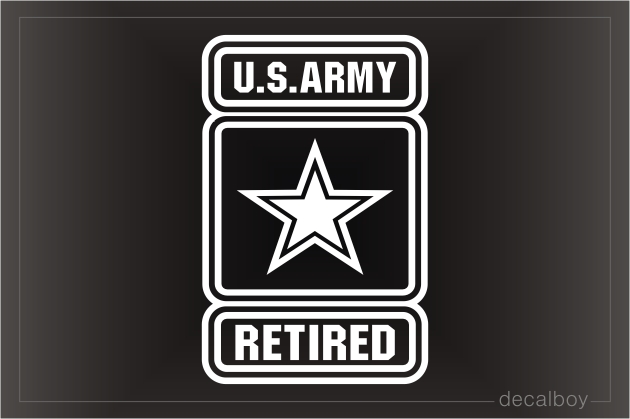 US Army Retired Emblem Decal