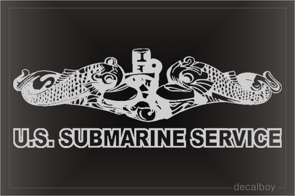 US Submarine Service Dolphins Decal