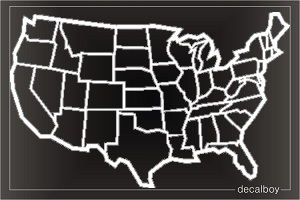 USA Map Auto Decal