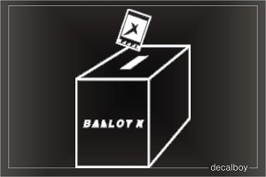 Vote Box Car Decal
