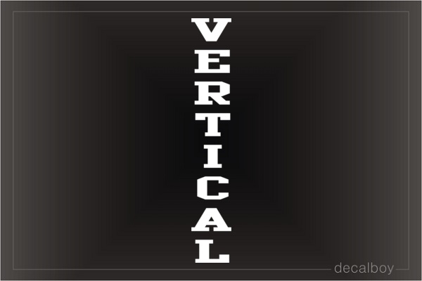 Vertical Lettering Decal