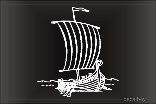 Viking Boat Decal