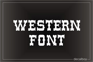 Western Font Decal