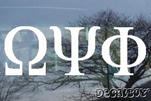Omega Psi Phi Vinyl Die-cut Decal