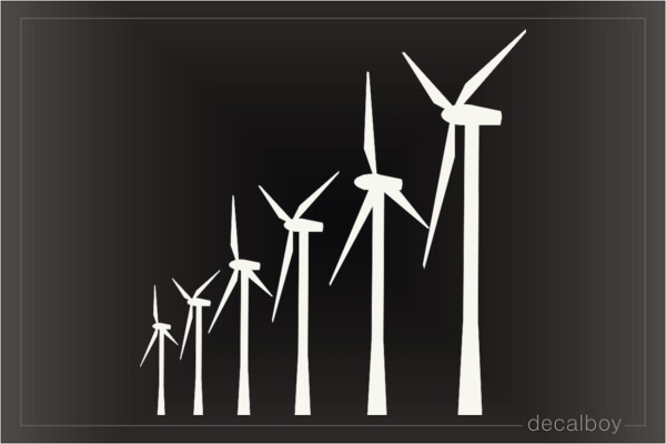 Wind Energy Turbine Window Decal