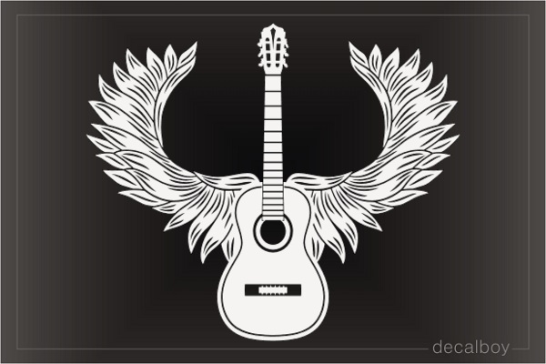 Wings Guitar Decal