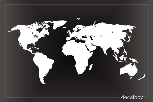 World Map Auto Decal