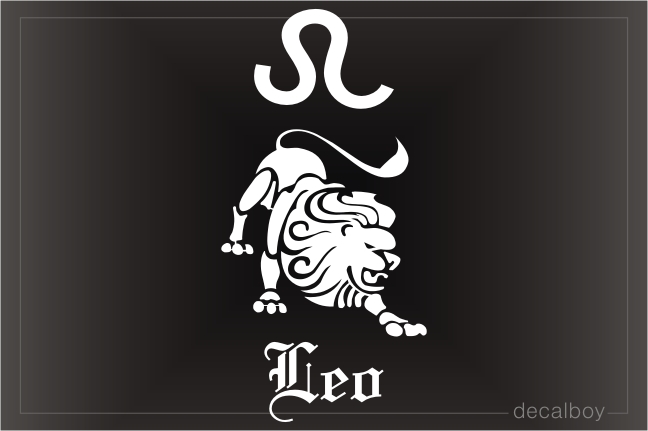 Zodiac Leo Lion Decal