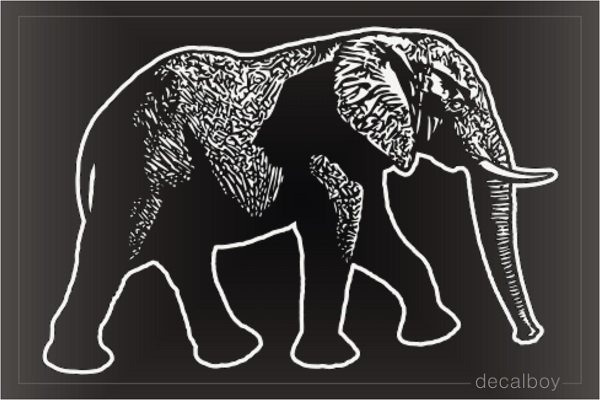 Kiss Cut Bubble-free Decals African Elephant Vinyl Stickers