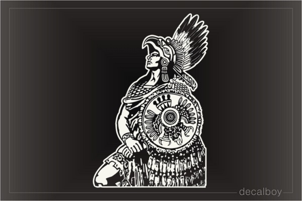 Aztec Warrior Native American Medieval Decal