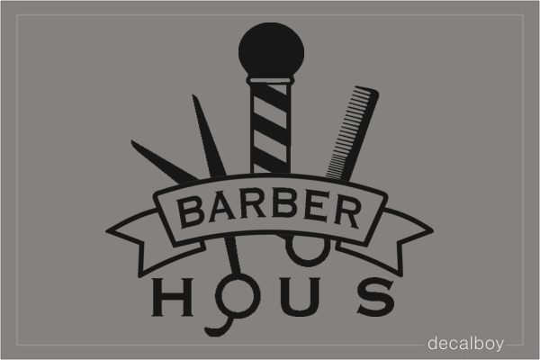 Barber Shop Logo Decal