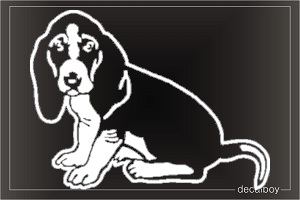 Bassethound Dog Window Decal