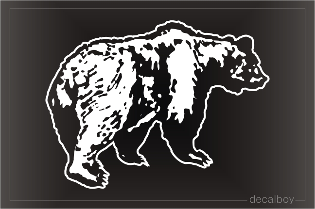 Bear American Grizzly Window Decal