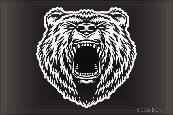 Bear Roaring Decal