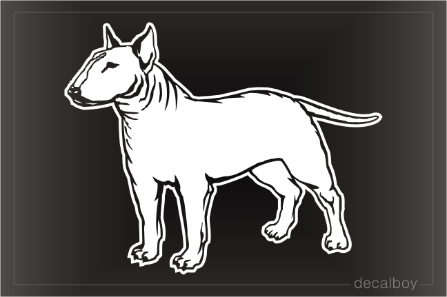 Bullterrier Dog Window Decal