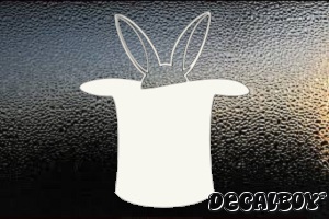 Bunny In Top Hat Decal