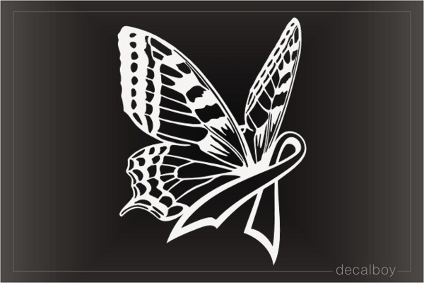 Butterfly Ribbon Decal
