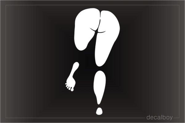 Buttocks On Shower Glass Decal